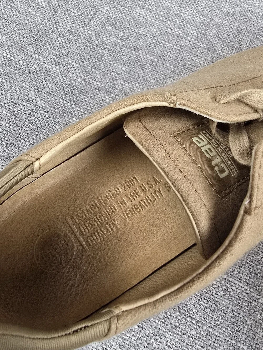 Clae Bradley Low Top Casual Wool Sneakers Tan Mens Sz 12